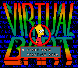 Virtual Bart (Europe) Title Screen